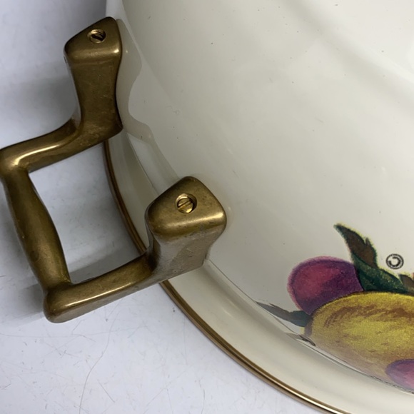 Fissler Asta Lincoware Casserole Dish Cornucopia Fruit Enamelware Dutch Oven - Picture 17 of 17